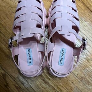 Steve Madden Light Pink Woven Sandals